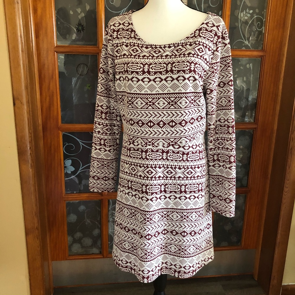 Mossini red Aztec print dress